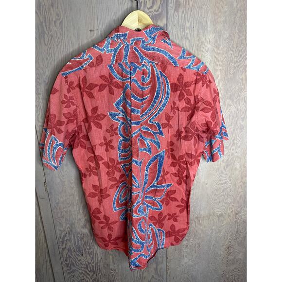 Phil Edwards by Reyn Spooner Red Tribal
 Button Down Aloha Shirt Men Size Large - Picture 2 of 5